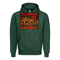 Sports Green el amor se comparte with churros Zipper Hoodie - AdoDesignShop