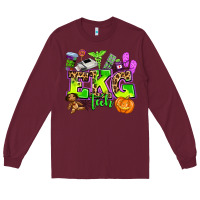 Burgundy ekg tech nurse halloween Long Sleeve Tee - AdoDesignShop