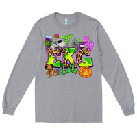 Heather Grey ekg tech nurse halloween Long Sleeve Tee - AdoDesignShop