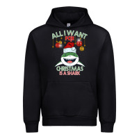 Black All I Want For Christmas Is A Shark Urban Hoodie - Bettercallsaul