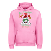 Fuchsia Pink All I Want For Christmas Is A Shark Urban Hoodie - Bettercallsaul