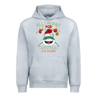 Heather Grey All I Want For Christmas Is A Shark Urban Hoodie - Bettercallsaul