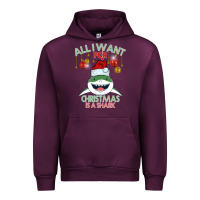 Mauve Wine All I Want For Christmas Is A Shark Urban Hoodie - Bettercallsaul