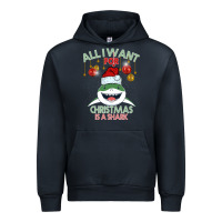 Navy All I Want For Christmas Is A Shark Urban Hoodie - Bettercallsaul
