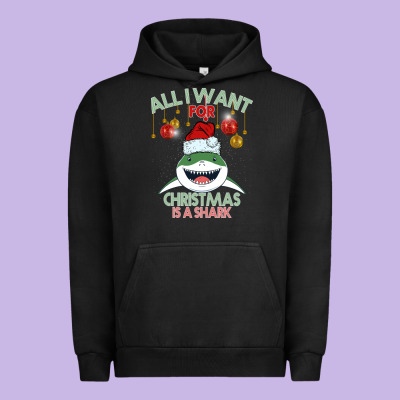 All I Want For Christmas Is A Shark Urban Hoodie Designed By Bettercallsaul