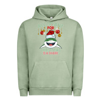 Pigment Oil Green All I Want For Christmas Is A Shark Urban Hoodie - Bettercallsaul
