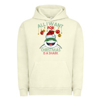 Pigment Pistachio All I Want For Christmas Is A Shark Urban Hoodie - Bettercallsaul
