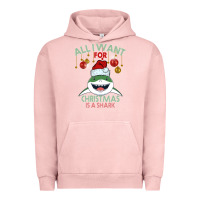Pigment Salmon All I Want For Christmas Is A Shark Urban Hoodie - Bettercallsaul