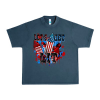 Midnight Navy Let's get lit 4th of july Urban Heavy Tee - CowGirlArtShop