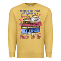 Antique Gold between the pages of a book is lovely place to be Premium Sweatshirt - MaliasSmallBusiness