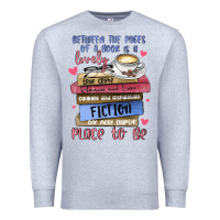 Heather Grey between the pages of a book is lovely place to be Premium Sweatshirt - MaliasSmallBusiness