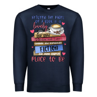 Navy between the pages of a book is lovely place to be Premium Sweatshirt - MaliasSmallBusiness