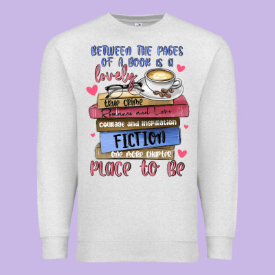 Between The Pages Of A Book Is Lovely Place To Be Premium Sweatshirt Designed By Maliassmallbusiness