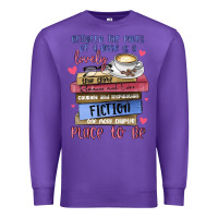 Purple between the pages of a book is lovely place to be Premium Sweatshirt - MaliasSmallBusiness