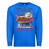 True Royal between the pages of a book is lovely place to be Premium Sweatshirt - MaliasSmallBusiness