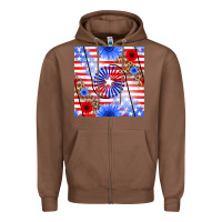 Chestnut patriotic usa flag and sunflower Zipper Hoodie - BundleAndBundleShop