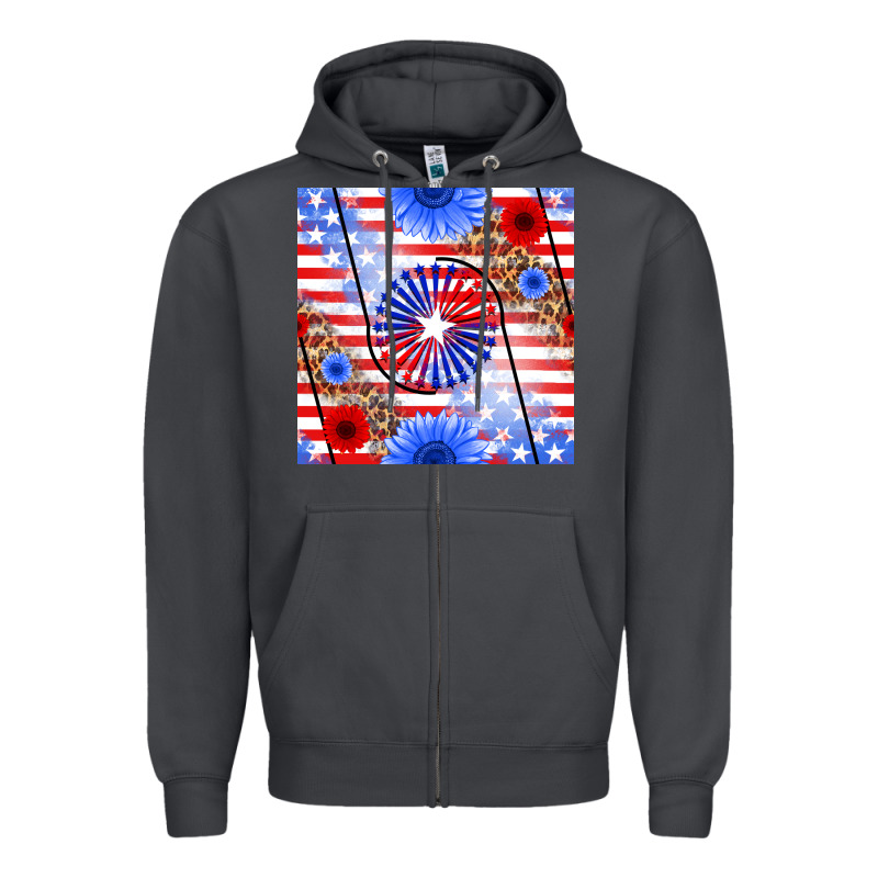 Patriotic Usa Flag And Sunflower Zipper Hoodie by BundleAndBundleShop | Teevron