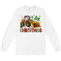 White i dig Christmas bulldozer santa Long Sleeve Tee - JahusDesignShop