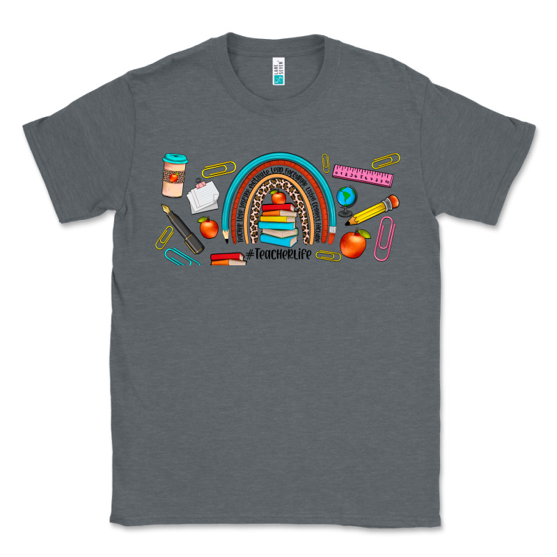 Teacher Life Rainbow Frosted Classic Tee by JahusDesignShop | Teevron