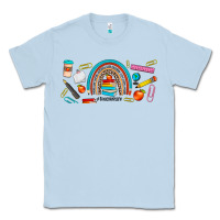 Dusty Blue teacher life rainbow frosted Classic Tee - JahusDesignShop