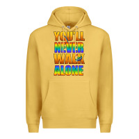 Antique Gold Lgbtq You'll Never Walk Alone With Peace Premium Hoodie - BundleAndBundleShop