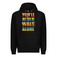Black Lgbtq You'll Never Walk Alone With Peace Premium Hoodie - BundleAndBundleShop