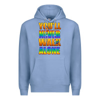 Colony Blue Lgbtq You'll Never Walk Alone With Peace Premium Hoodie - BundleAndBundleShop