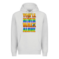 Dove Grey Lgbtq You'll Never Walk Alone With Peace Premium Hoodie - BundleAndBundleShop