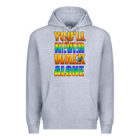 Heather Grey Lgbtq You'll Never Walk Alone With Peace Premium Hoodie - BundleAndBundleShop