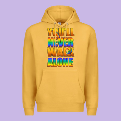 Lgbtq You'll Never Walk Alone With Peace Premium Hoodie Designed By Bundleandbundleshop