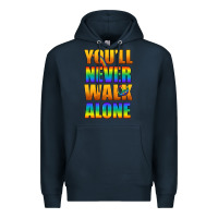 Navy Lgbtq You'll Never Walk Alone With Peace Premium Hoodie - BundleAndBundleShop
