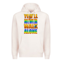 Pale Pink Lgbtq You'll Never Walk Alone With Peace Premium Hoodie - BundleAndBundleShop