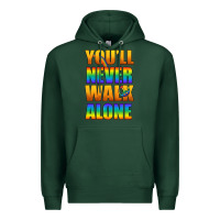 Sports Green Lgbtq You'll Never Walk Alone With Peace Premium Hoodie - BundleAndBundleShop