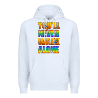 White Lgbtq You'll Never Walk Alone With Peace Premium Hoodie - BundleAndBundleShop