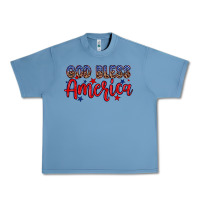 Pebble Blue God bless America Urban Heavy Tee - Neo Western