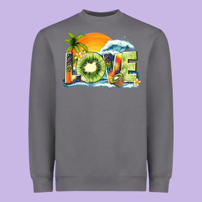 Love Kiwi Summer Heavyweight Sweatshirt Designed By Texasbilliewilder