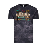 Cloud Black 3 sheeps suffolk ewe with bandanas and fence Vintage Tee - BarkalooDesign