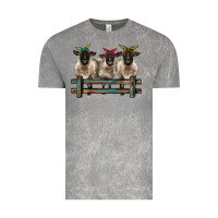 3 Sheeps Suffolk Ewe With Bandanas And Fence Vintage Tee | Teevron