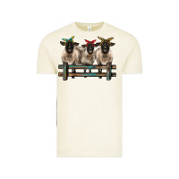Vintage Arctic 3 sheeps suffolk ewe with bandanas and fence Vintage Tee - BarkalooDesign