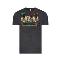 Vintage Black 3 sheeps suffolk ewe with bandanas and fence Vintage Tee - BarkalooDesign