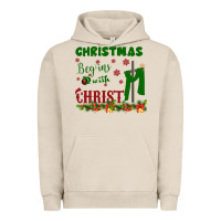 Pigment French Oak Christmas Begins With Christ Urban Hoodie - Bettercallsaul