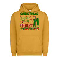 Pigment Peanut Butter Christmas Begins With Christ Urban Hoodie - Bettercallsaul
