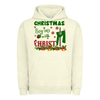 Pigment Pistachio Christmas Begins With Christ Urban Hoodie - Bettercallsaul