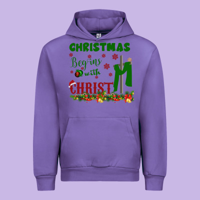 Christmas Begins With Christ Urban Hoodie Designed By Bettercallsaul