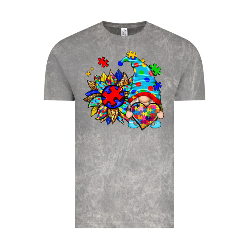 Autism Sunflower Gnome Vintage Tee by Zillion Design Studio | Teevron