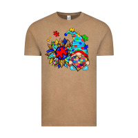 Vintage Coffee autism sunflower gnome Vintage Tee - Zillion Design Studio
