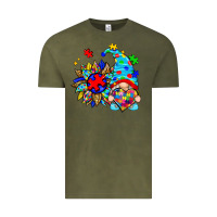 Vintage Olive autism sunflower gnome Vintage Tee - Zillion Design Studio