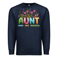 Navy aunt loved kind beautiful Premium Sweatshirt - MaliasSmallBusiness