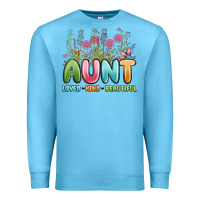 Ocean Blue aunt loved kind beautiful Premium Sweatshirt - MaliasSmallBusiness