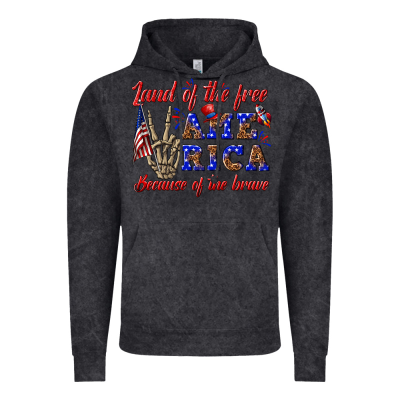 Land Of The Free America Because Of The Brave Vintage Hoodie by texasbilliewilder | Teevron